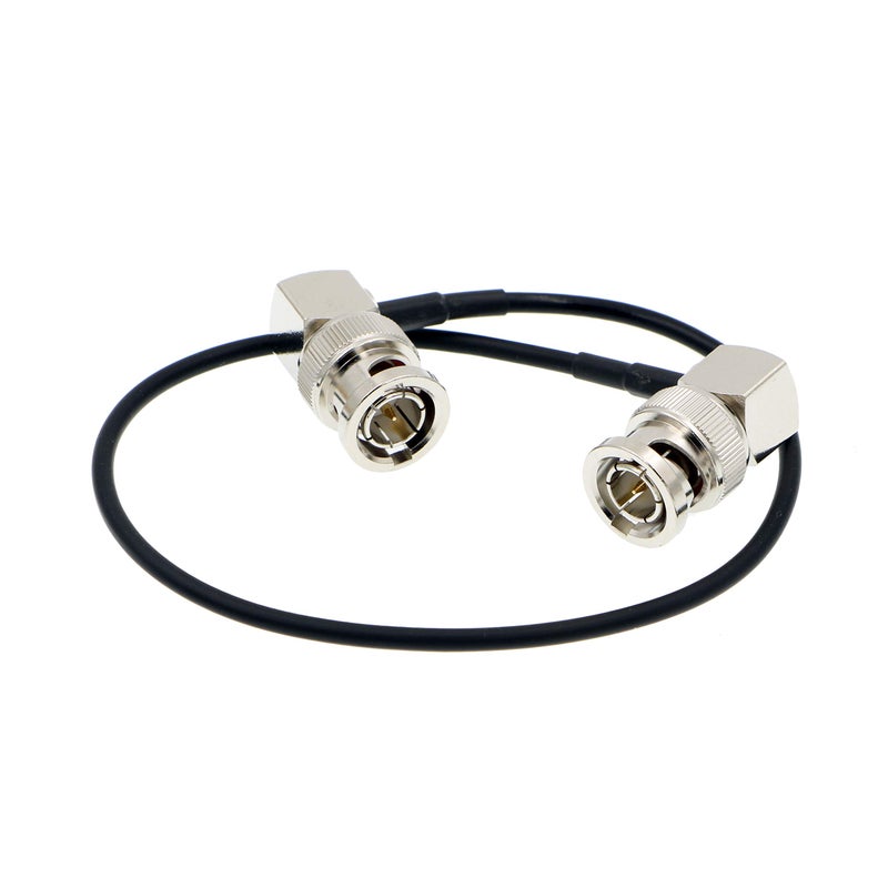 Uonecn Flexible HD SDI Cable RG179 Right Angle BNC Male to Right Angle BNC Male 75ohm for Blackmagic HyperDeck Shuttle and BMCC BMPC Hyperdeck Cameras 30cm - Image 2